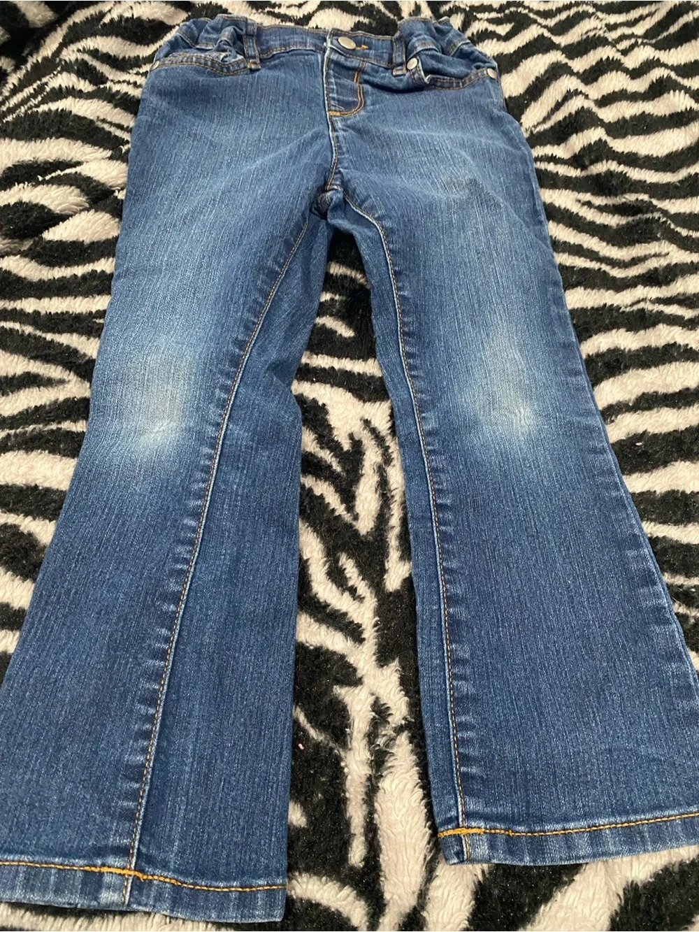 The Children's Place Blue Denim Jeans with Pink Logo Trim